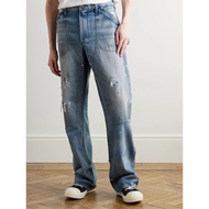 337S GALLERY DEPT Logging Retro Dirty Dirty Splashing Ink Ripped Washing Denim Trousers