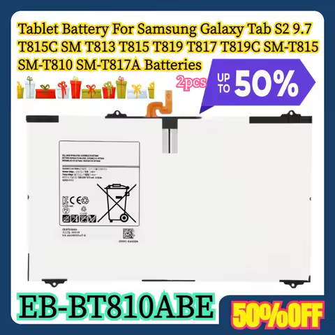 2PCS Tablet Battery For Samsung Galaxy Tab S2 9.7 T815C SM T813 T815 T819 T819C SM-T815 SM-T810 SM-T