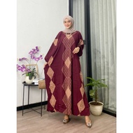Gamis kaftan Rayon Jumbo Premium Motif Lula Ld 170 Cm Adem