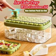 ICE Cube Maker Mould Double Layer ICE Cube Tray with Top Cover Quick Freezer Silicone Ice Cube Mould