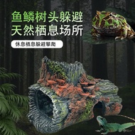 [[Yixin Aquarium]] [Gecko Dodge Hole] Bark Hole Spider Lizard Gecko Play Reptile Climbing Pet Turtle