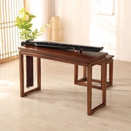 New Chinese Zen Style Guqin Special Table and Stool Solid Wood Resonance Guqin Table Guqin Stool Old