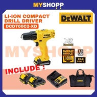 DEWALT DCD700C2-XD Li-ion Compact Drill Driver (10.8V/1500rpm/10mm) (Ready Stock) | Cordless drill d