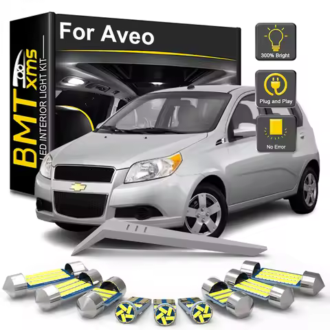 BMTxms 11Pcs LED Interior Light Bulbs Kit For Chevrolet Chevy Aveo 2004-2008 2009 2010 2011 Car Acce