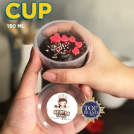 Thinwall Cup 25ml 35ml 100ml 150ml Pack Plastik Bulat Cup Puding - Cup 150ml