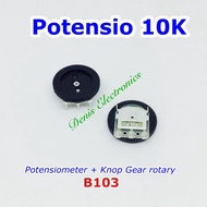 Potensio Gear mono 10k Geser putar Samping B103 3pin