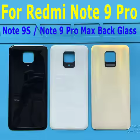 New For Redmi Note 9 Pro Battery Cover Rear Glass Replacement For Redmi Note 9S Back Glass For Redmi