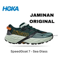 H0KA Speedgoat 7 Trail Running Bay Leaf Shoes | Sea Glass