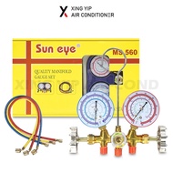 Sun Eye Low Pressure Dual Manifold Gauge Tool Set / Alat Meter Gas Air Cond (R22, R32, R410a)