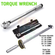 Micrometer Adjustable Torque Wrench Spanner Spanar 1/4 3/8 1/2 Inch with 5-25 Nm 19-110 Nm 28-210 Nm