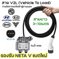 สาย V2L Vehicle to load จ่ายไฟจากรถไฟฟ้าสู่ภายนอก EV Type2 V2H VTOL รองรับ NETA V BYD Atto3 MG ZS MG4 Hyundai KIAสินค้าขายดี แนะนำ