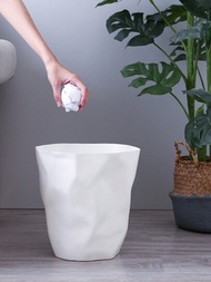 1只創意大型垃圾桶,時尚極簡垃圾桶,可用於浴室、客廳、廚房或花園