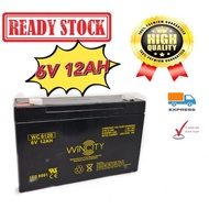 WSS Autogate UPS Geniune 6V 12Ah Rechargeable Sealed Lead Acid Battery