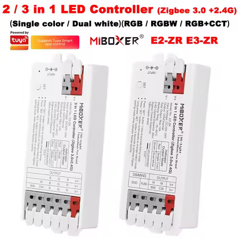 Miboxer E2-ZR 2In1 E3-ZR 3 in 1 Zigbee 3.0+2.4GHzRF smart LED Controller Single/Dual color/RGB/RGBW/