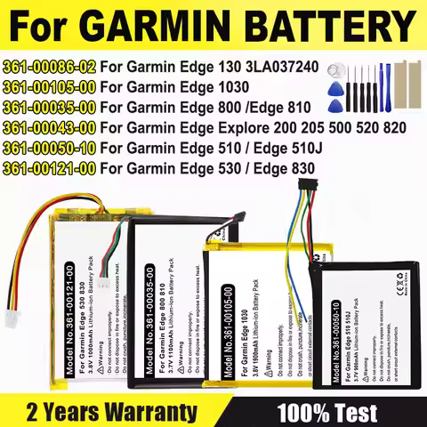 Battery For Garmin Edge 130 3LA037240,1030,Edge 510 510J,800 810,Explore 520 820 520 500 200 Plus 36