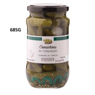BEAUFOR CORNICHONS (TINY GHERKIN) IN VINEGAR 685G