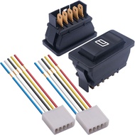 weideer 2Pcs 5 Pin Suis Tingkap Kereta 12V 20A Kawalan Kuasa Tingkap Suis Pengangkat Sementara LED d