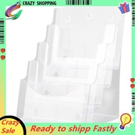 A5 Acrylic Brochure Display Stand Rack Flyer Holder Magazine Organizer