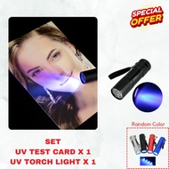 UV Test Card  / UV Sensor Card / UV400 Test Card / Test Tinted UV Ultraviolet Germicidal Light UV Te
