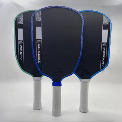 Agassi Pro V 16mm/14mm Honeycomb Portable Pickleball Paddle Large Sweet Spot GEN5 TorayT700 Raw Carb
