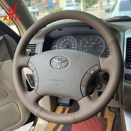 ที่ปัดพวงมาลัยหนังแท้ทอแบบมืออาชีพสำหรับ Toyota Land Cruiser Prado LC250 LC300 ที่ปัดพวงมาลัยแบบมีช่