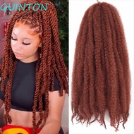 QUINTON Afro Kinky Curly Crochet Hair, Synthetic Curls Marley Twist Braiding Hair, Afro Black Hairst