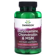 กลูโคซามีน, Swanson, Glucosamine, Chondroitin & MSM, 120 Tablets