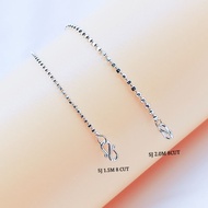 Silver 925 Necklace“Kalung Perak 925”925銀項鏈  [Diamond 8 Cut Plain] “Bola Diamond”【8面水晶珠鏈】