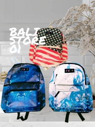 tas ransel jansport motip. pria wanita.. banana.awan.asap.galaxy.gradasi.