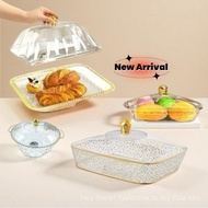 ( Berserta hadian percuma ) Food desert tray with cover in PET clear high quality material kitchenwa