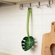 Monstera Leaf Shaped Skimmer Ladle Slotted Spoon 11.81 inches Strainer Spoon for Home pomermy