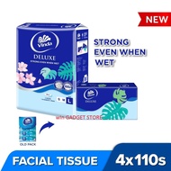 VINDA DELUXE SOFT PACK 3 PLY FACIAL TISSUE LARGE l 4 x 110s