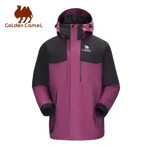GOLDEN CAMEL Outdoor Hiking Jackets for Men Women's Three-in-one Windbreaker Waterproof Fleece Jacke