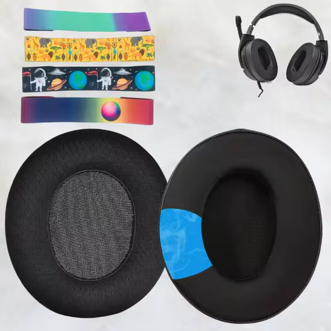 Replacement Black Fabric Earpads for SteelSeries Arctis 3 / Arctis 5 / Arctis 7 Arctis 9 / Arctis 1 