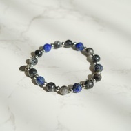 14KGF星輝骨幹黑髮金青金石手鏈