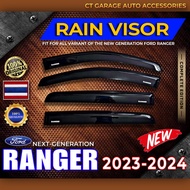 NEXT-GEN FORD RANGER 2023-2024 PREMIUM RAIN VISOR (next-generation ford ranger 2023 accessories)
