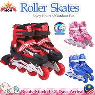 【Malaysia Ready Stock】✼【Bag+Flash Wheel】Adjustable Roller Blade Kasut Roda Budak Kids Inline Skate R