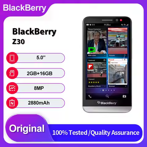 Original Unlocked BlackBerry Z30 4G Bluetooth Mobile Phone 5.0 inches 16GB 2GB RAM 8MP
