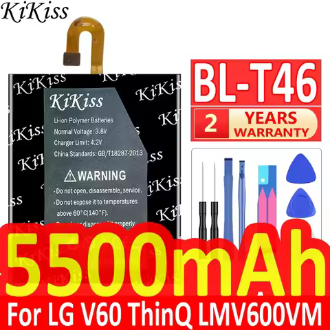 KiKiss Battery BL-T46 BLT46 5500mAh for LG V60 ThinQ V60ThinQ LMV600VM Bateria