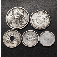 Japanese Showa A Set Of Coins 1936 -1942 ( 5 Coins )