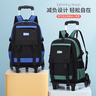 Trolley School Bag Primary School 2 or 6 Wheel Kids Roller Bag Girl Boy Kids Beg Sekolah Roda Luggag