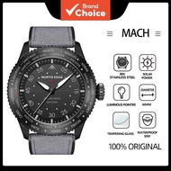 North Edge Mach Solar-powered Watch Men's Stainless Steel Waterproof 46mm Military Outdoor Sports Lu
