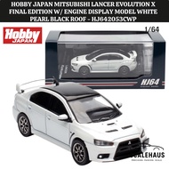 Hobby Japan 1 Mitsubishi Lancer Evolution X Final Edition64/ with Engine Display Model White Pearl B