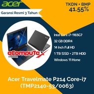 Laptop Acer Travelmate P214 (TMP2140-53/0063) i7 32GB 1TB+2TB - TKDN