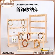 Solid Wood Keychain Jewellery Storage Rack with Hook Stall Display Shelf Counter Desktop Storage Rac