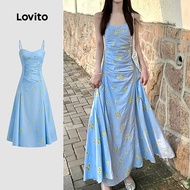 Boho Striped Pleated Dress for Women L133AD175