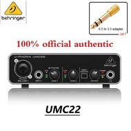 ❥BEHRINGER UMC22 / UM2 Audio Interface Microphone Headphone Amplifier Recording Sound Card ◀✌