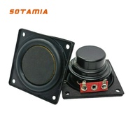 SOTAMIA 2pcs 2 Inch 52mm Mid Woofer 8 Ohm 10W Square Speaker 18 Core Dual Magnetic Rubber Edge Bluet