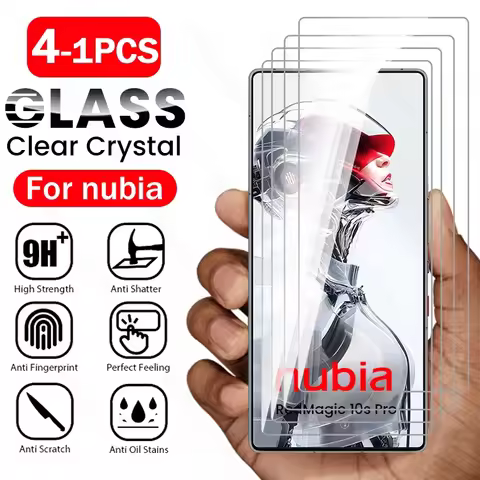 4-1Pcs 9H Clear Tempered Glass Screen Protector For ZTE nubia Red Magic 10s 10 s RedMagic10s RedMagi