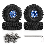 for 1/18 FCX24 TRX4M SCX24 FMS Ascent-18 70mm Tires Tyre Wheel Hub RC Car Metal Upgrade OP Accessori